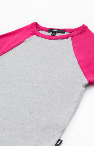 Kids Heather Grey Clare Raglan T-Shirt image number 2