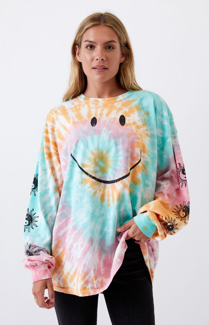 x Smiley Tie-Dyed Happy Hippie Long Sleeve T-Shirt