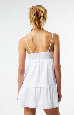 Ruched Bow Tie Babydoll Mini Dress image number 3