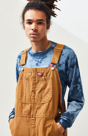 Tan Duck Denim Overalls image number 4
