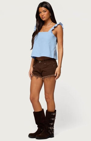 Josefina Low Rise Denim Shorts image number 4