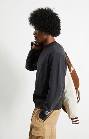 Black Vintage Wash Crew Neck Sweatshirt image number 3