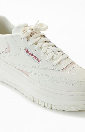 Women's White & Pink Club C 85 Extra Sneakers image number 6