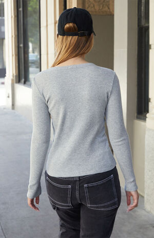 Silver Tori Basic Long Sleeve Top image number 3