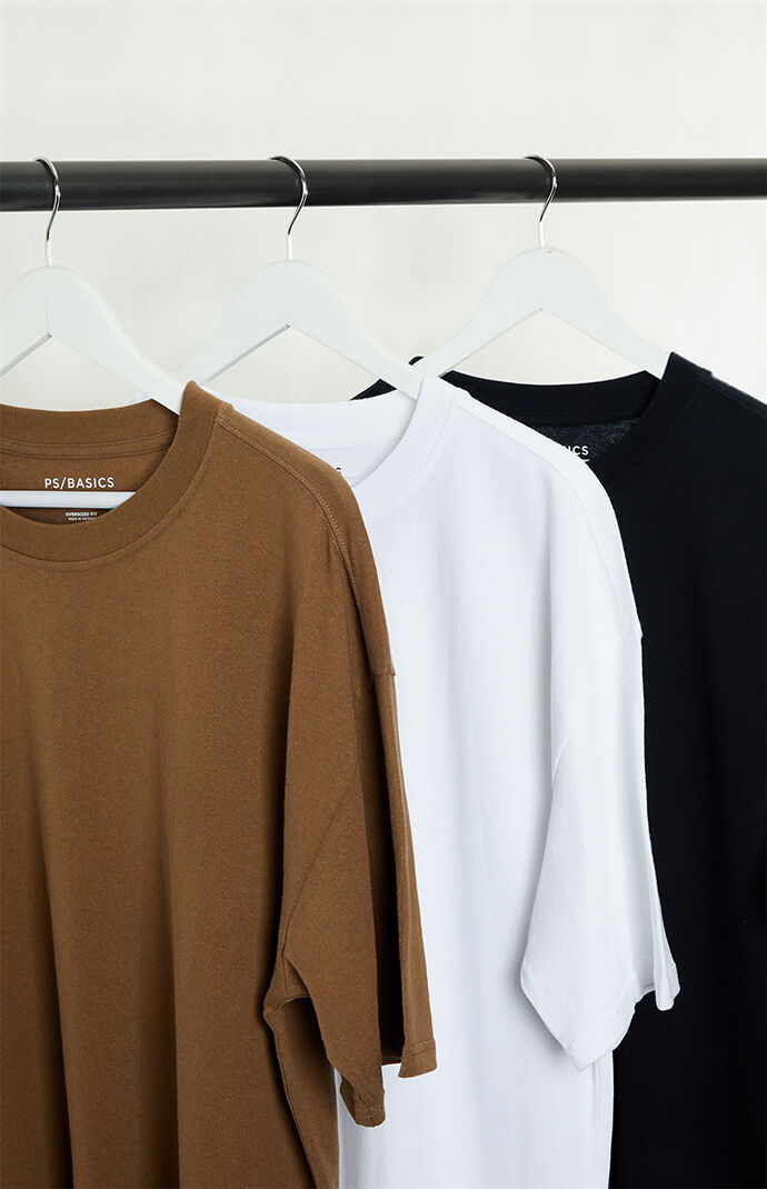 PS Basics 3 Pack Oversized T-Shirts | PacSun