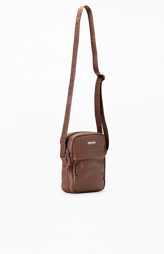 Supreme Leather Shoulder Bag ブラウン Supreme Brown Leather Shoulder Bag | PacSun