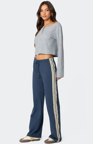 Averie Contrast Striped Sweatpants image number 3