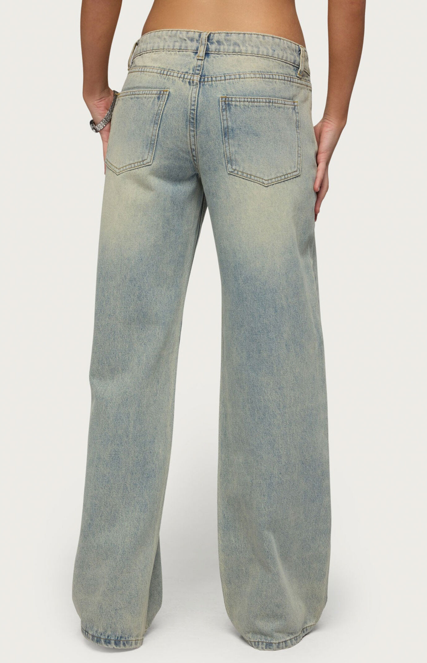 Edikted Holly Low Rise Straight Leg Jeans