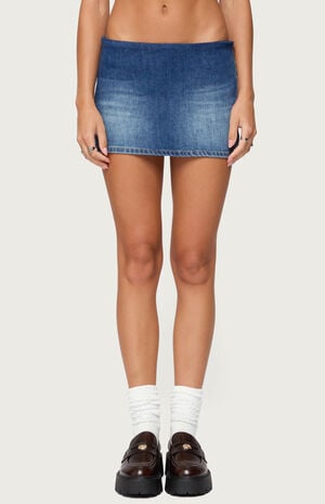 Archie Stretchy Denim Mini Skort image number 1