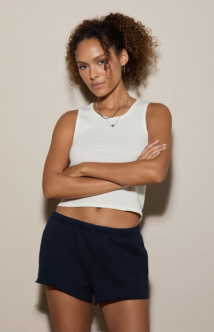 Pacsun Navy Ultra Soft Fleece Classic Sweat Shorts