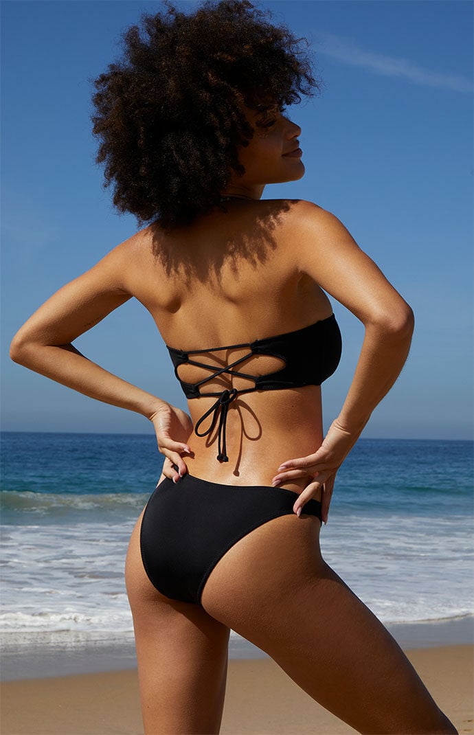 Black cheeky clearance swim bottoms