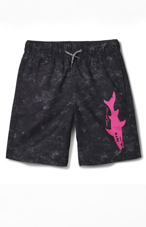 Kids Straight Shark Pool Shorts image number 1