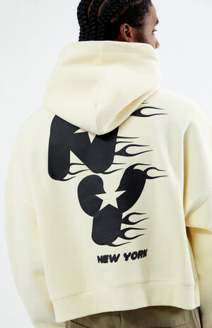 Fiery NY Cropped Hoodie image number 2