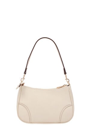 Cream Trapunto Logo Shoulder Bag image number 5