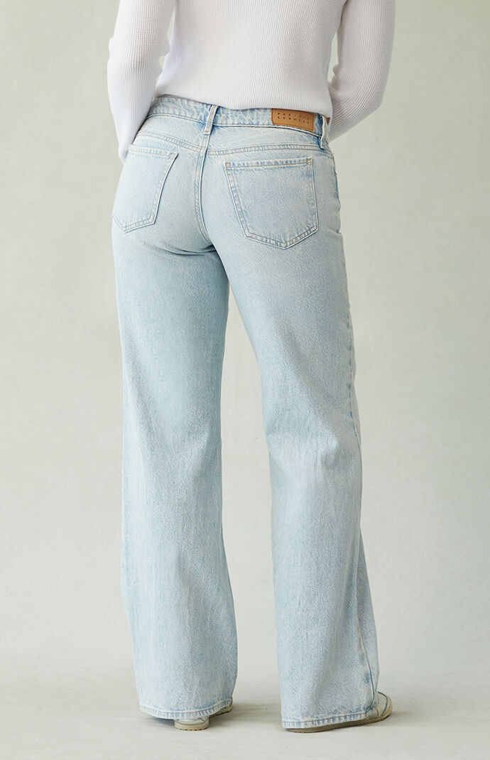Pacsun Zoe Low Rise Girlfriend Jeans Light Indigo