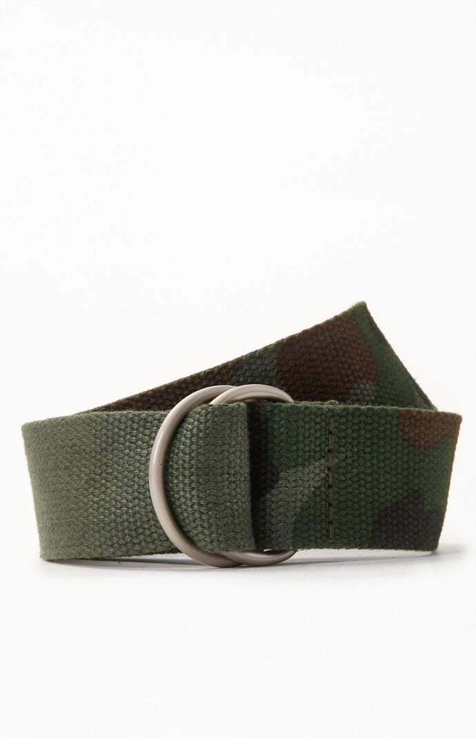 Camouflage Webbed D-Ring Belt