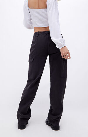 Black baggy low rise jeans clearance