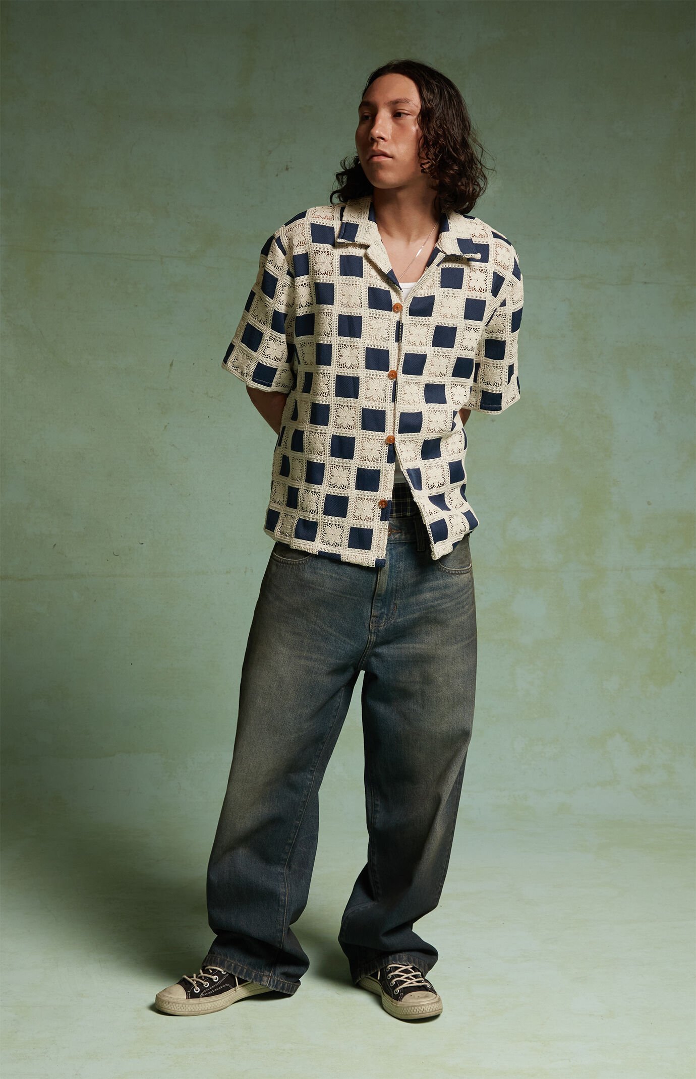 FIELD OF STUDY by Pacsun Checkered Yucca Camp Shirt