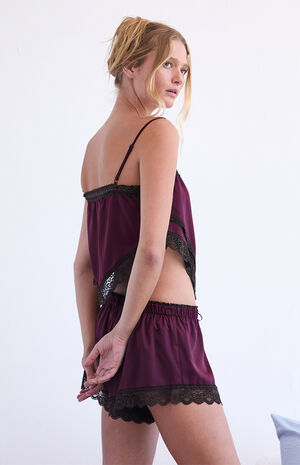 Pointed Lace Pajama Tank Top image number 3