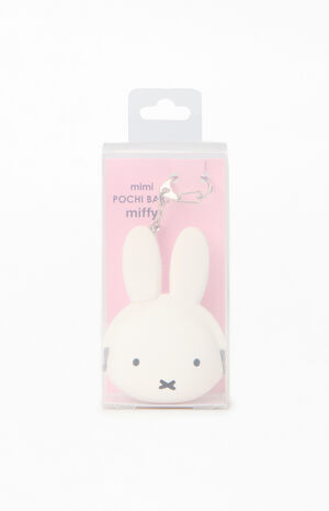 White Pochi Baby Coin Purse Keychain image number 1