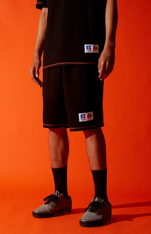x Russell Athletic Black Volley Shorts x Russell Athletic Black Volley Shorts image number null
