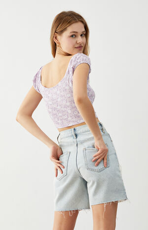 Effie Button Up Crop Top image number 2