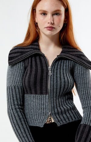 Creator Ribbed Knit Cardigan image number 1
