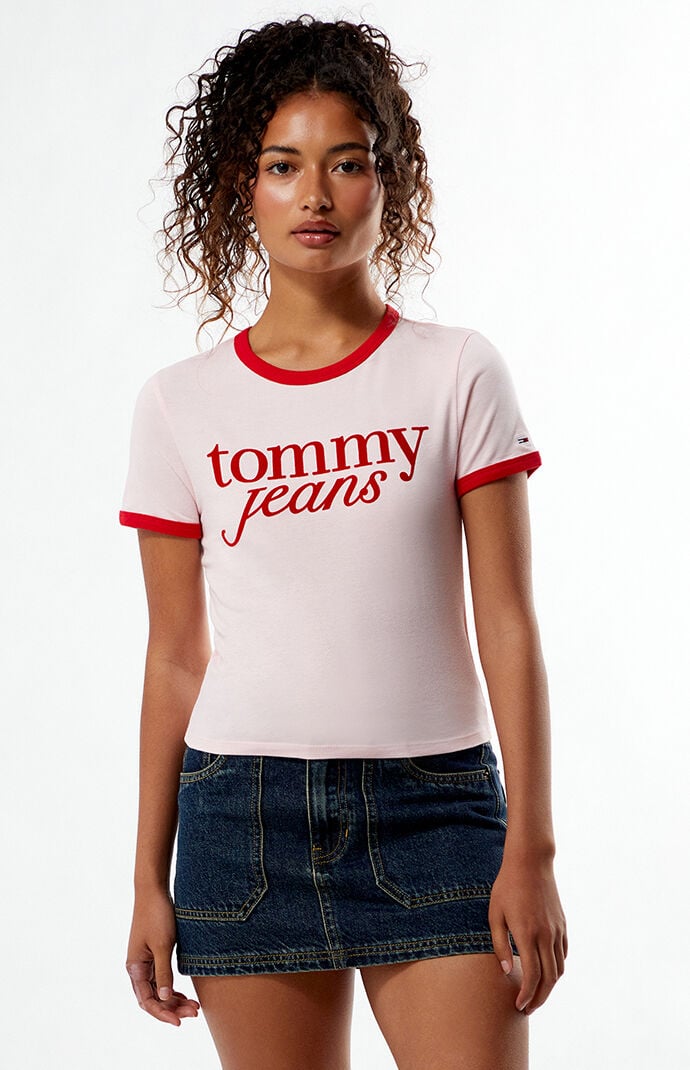 Tommy Jeans Script Slim Ringer T-Shirt