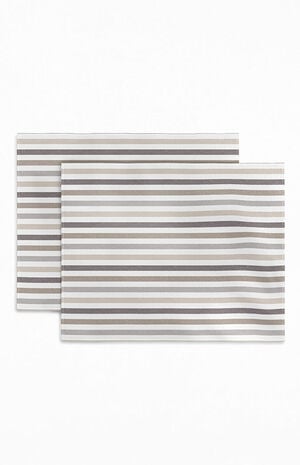 2 Pack Beige Striped Placemats