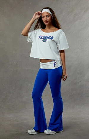 Florida Gators Fold-Over Flare Yoga Pants image number 1