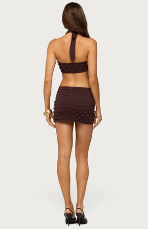 Kelcey Bead Cutout Knit Mini Dress image number 3