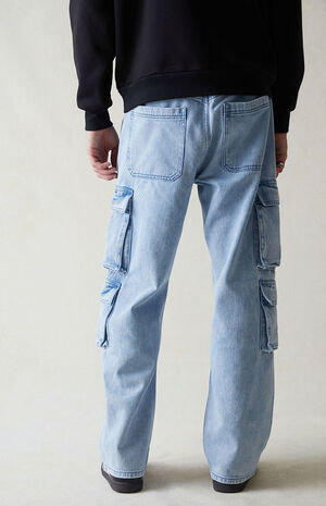Indigo Baggy Cargo Jeans image number 5