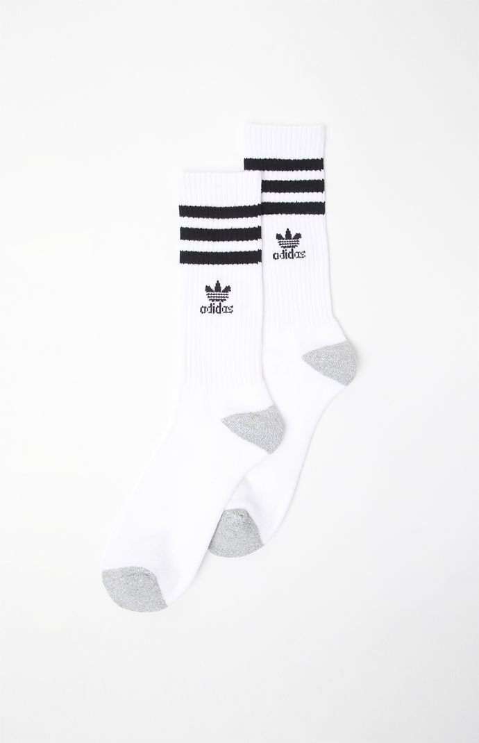 White/Black Roller Crew Socks