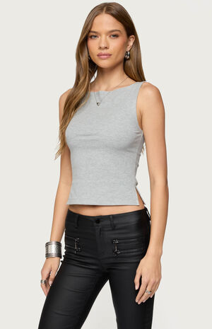 Elliana Side Slit Tank Top image number 2