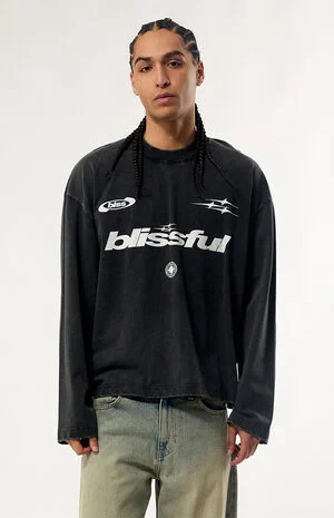 Blissful Heavyweight Cropped Long Sleeve T-Shirt image number 1