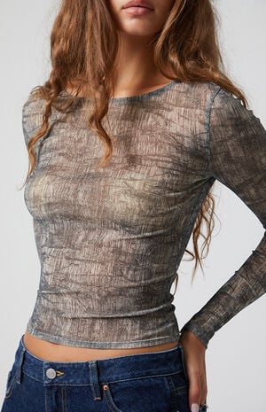 Oakley Mesh Textured Long Sleeve Top image number 3