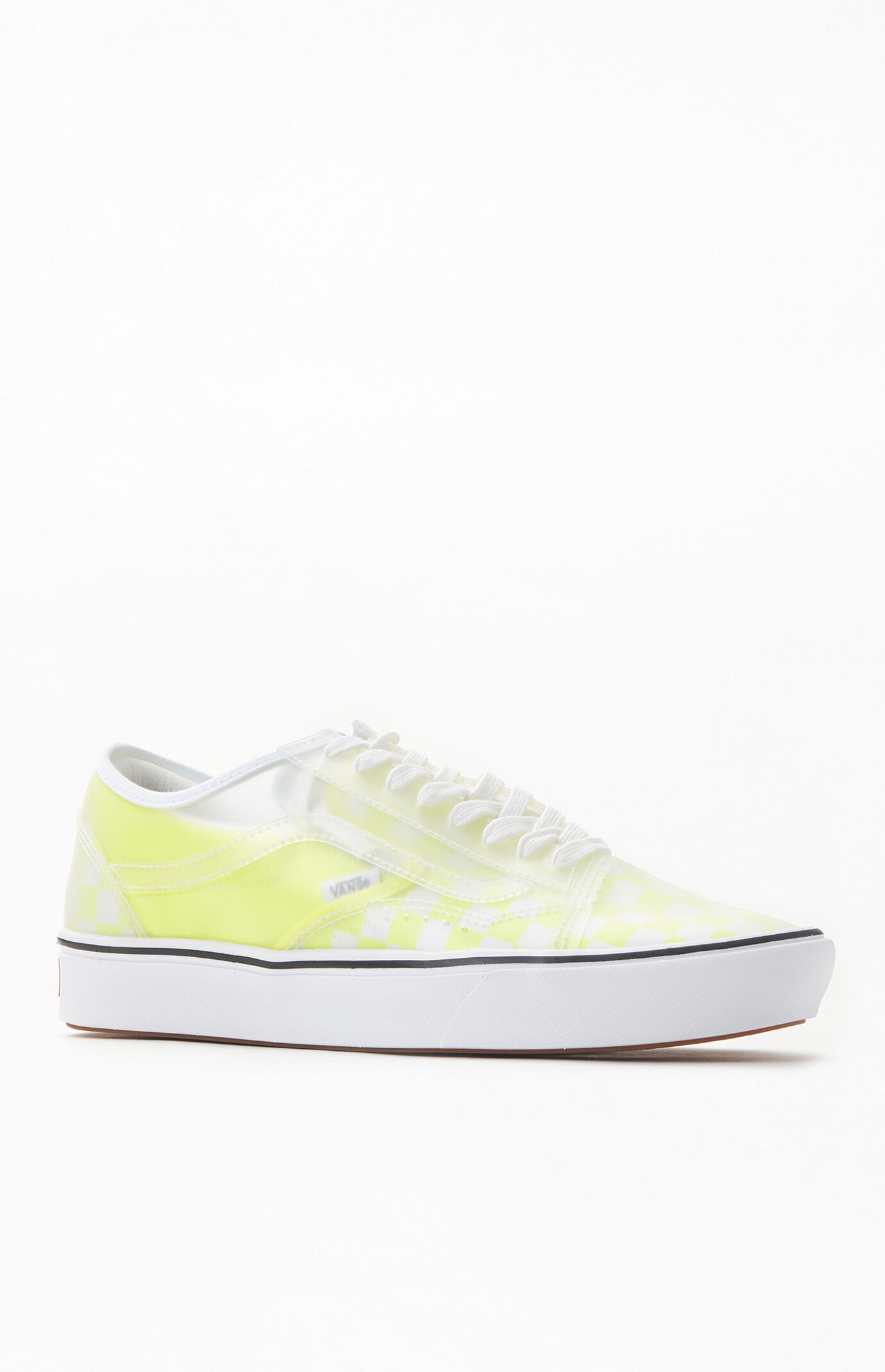 vans yellow checkerboard shoes