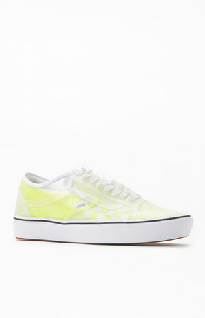 Neon Yellow Checkerboard ComfyCush Slip-Skool Shoes image number 1