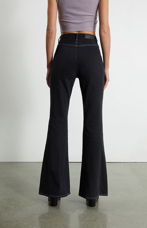 PacSun Black High Waisted Flare Jeans PacSun