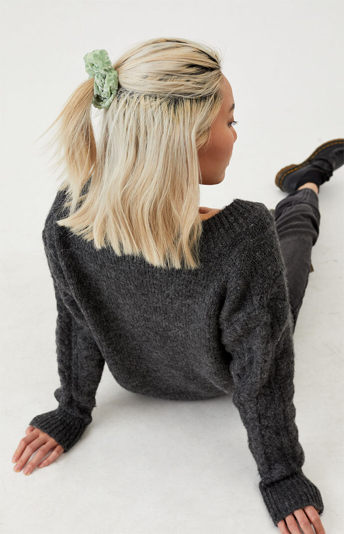 Sage Burnout Velvet Scrunchie
