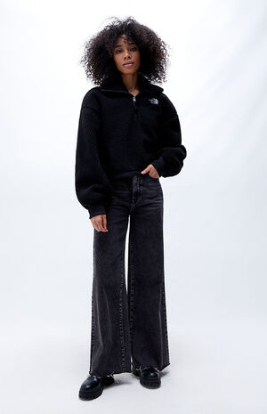 The North Face Eco Platte Sherpa Half Zip Sweatshirt Pacsun