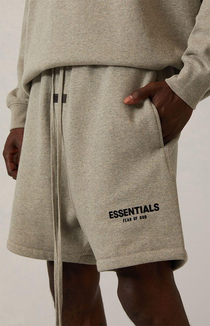 Fear of God ESSENTIALS Dark Oatmeal Sweat Shorts | Pacsun