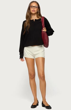 Deni Long Sleeve Henley Waffle Top image number 5