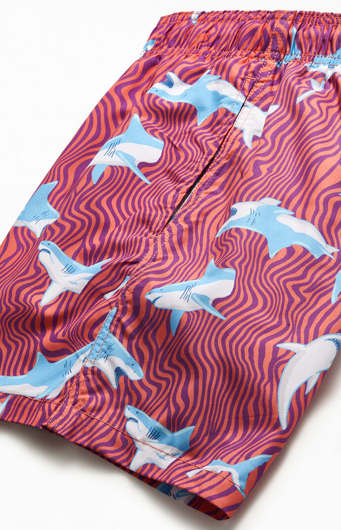 Wavy Sharks 17" Swim Trunks