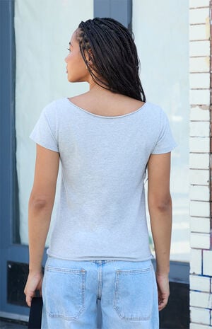 Silver Robyn New York Off-The-Shoulder T-Shirt image number 3