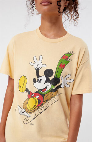 Mickey Mouse Sledding Christmas T-Shirt image number 2