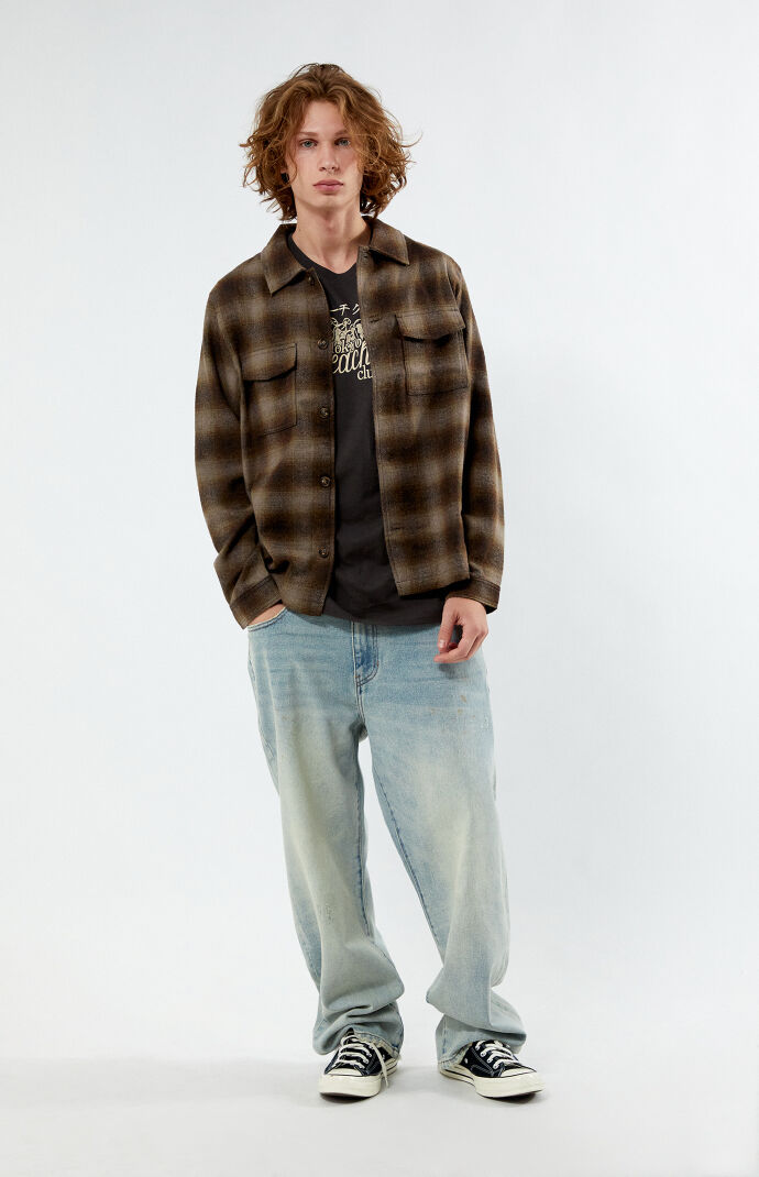 Rhythm Criss Cedar Plaid Overshirt