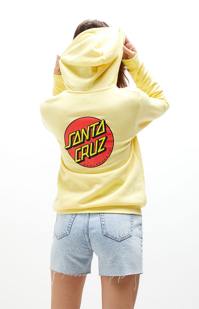 Santa Cruz Yellow Classic Dot Full Zip Hoodie PacSun