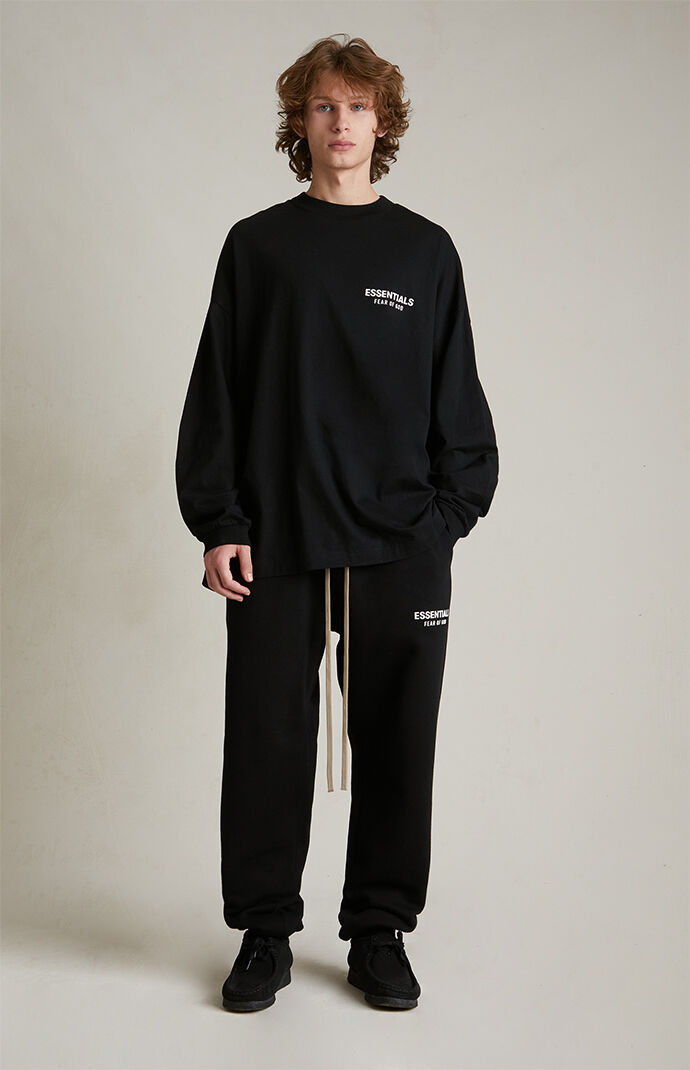 【NEW限定品】 Fleece Black Essentials God of Fear Sweatpants PacSun | パンツ