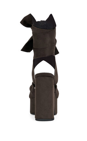 Women's Saki Chocolate Platform Wrap Sandals image number 3